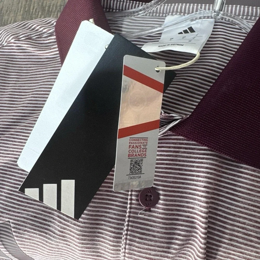 NWT Adidas Texas A&M Aggies Ultimate365 Golf Polo Men's S Maroon White $80